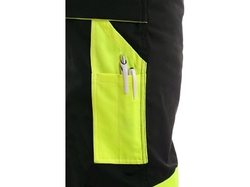 Kalhoty do pasu CXS SIRIUS BRIGHTON, černo-žlutá